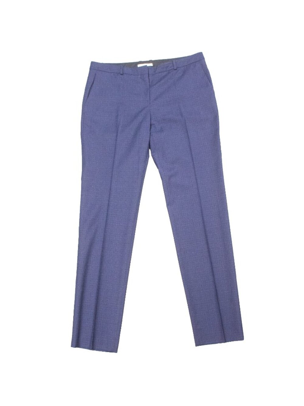 Hugo Boss Dress Pants Blue Wool Trousers Titana Check Lightweight 34x32